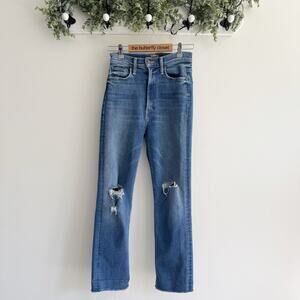 Mother HW Rider Ankle Fray Jeans Size 27 SB